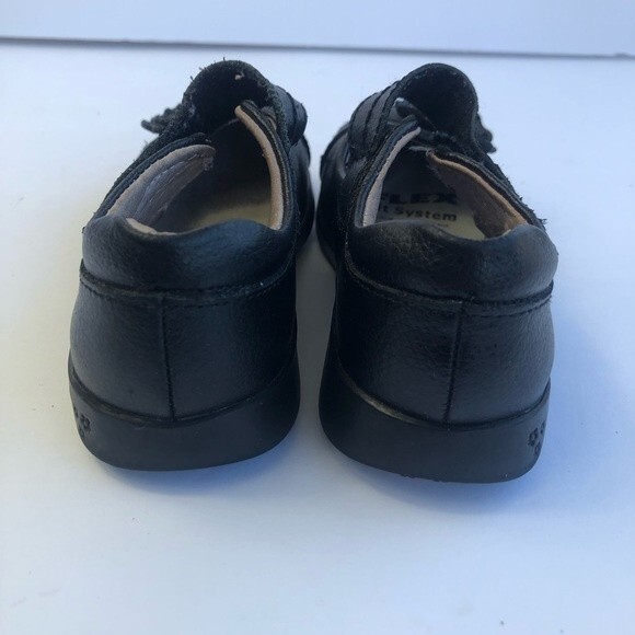 Pediped Flex Black Leather Maryjane Shoes Flower 9 - Picture 6 of 12
